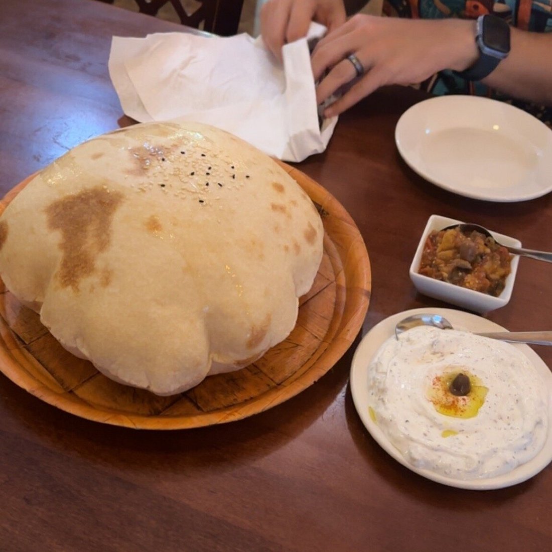 Zeytin Turkish Cuisine signature dishes Lavas Hollow Bread
Baklava
Kunefe